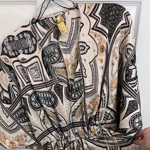 H&M Flowy High-Low Boho Tribal Dress. Size 2.